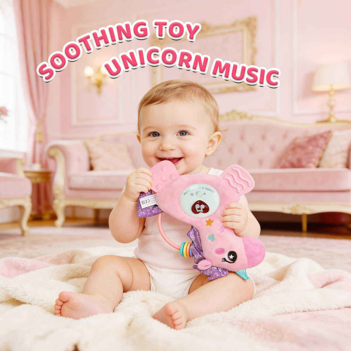 Baby Musical Activity Soft Toys with Sound & Light, Sensory Toys for Infant