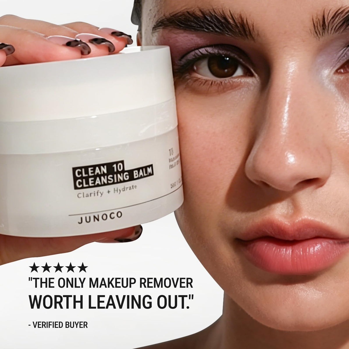 JUNO & Co. JADE Clean10 Cleansing Balm - Effortlessly Removes Makeup & SPF - 2.87oz Makeup Remover Balm Refill