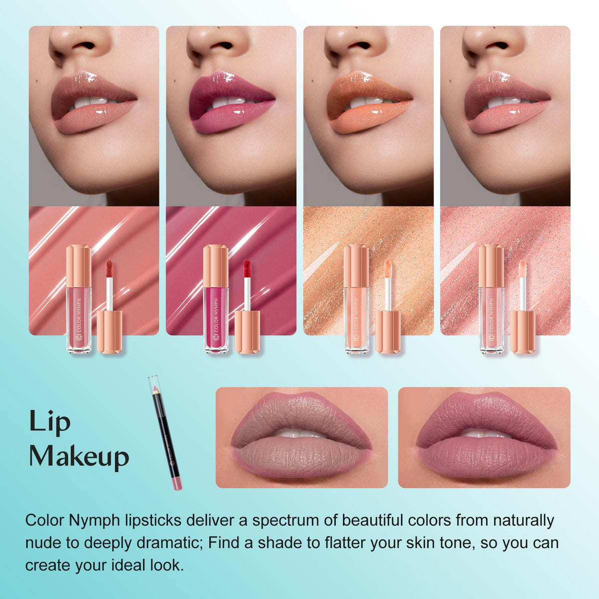 Color Nymph All In One Makeup Kit, Makeup Sets for Teens Girls - Mint Green