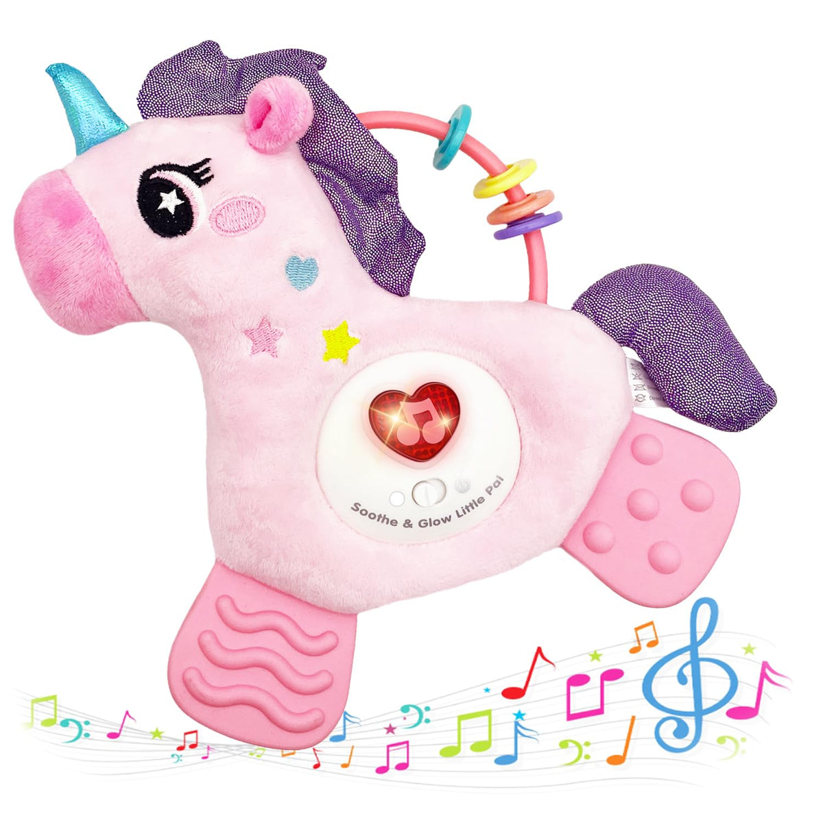 Baby Musical Activity Soft Toys with Sound & Light, Sensory Toys for Infant