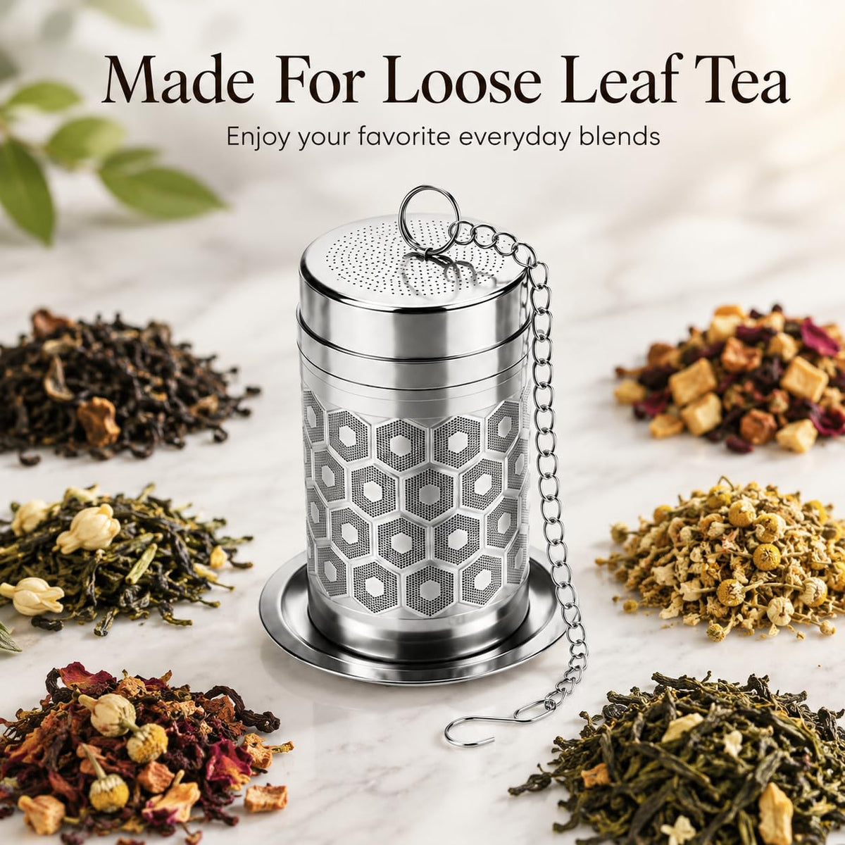 6 Pack Tea Infuser for Loose Leaf Tea, Stainless Steel Tea Strainer, 2.2 oz