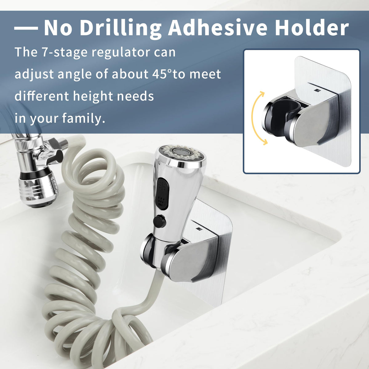 CECEFIN Kitchen Sink Sprayer Hose Attachment for Faucet, 79" Recoil Hose