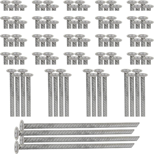 SmartSign Rebar Spikes - Pack of 100, Length 14", Diameter 1/2", Heavy Duty Metal Rebar Stakes for 6ft Parking Curbs/Wheel Stop/Speed Bump, Silver