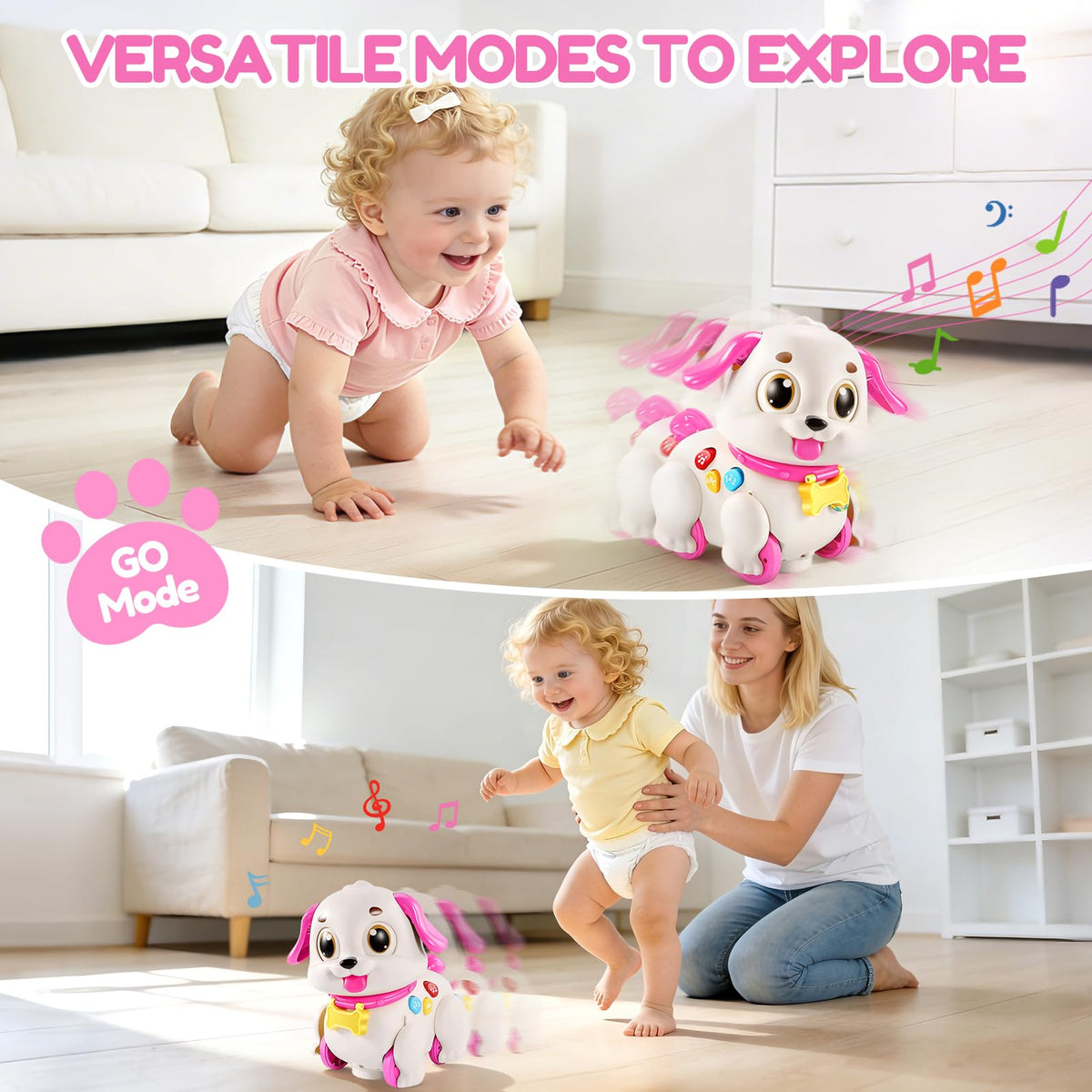 LUDILO Musical Puppy Toys for 1 Year Old Girl Gifts Baby Toys 6-12-18 Month