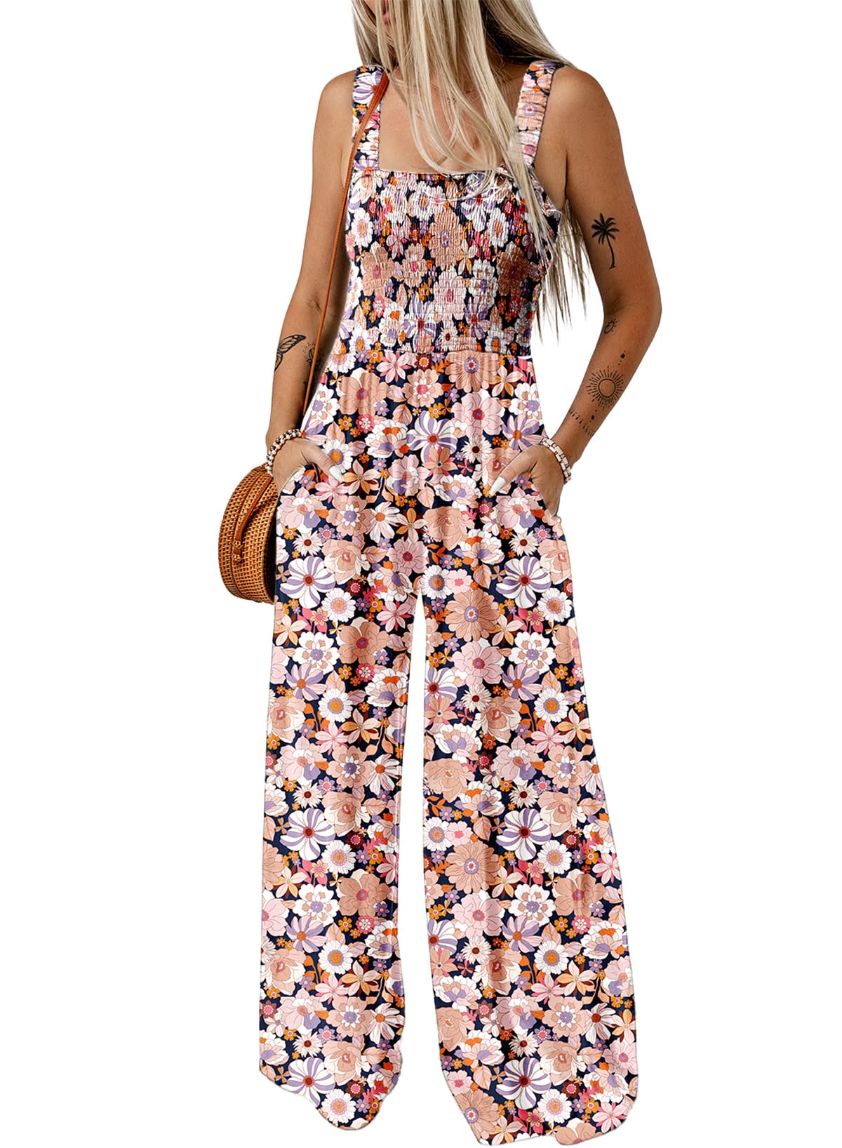 Dokotoo Jumpsuits for Women Summer Rompers Overalls One Piece Outfits Black