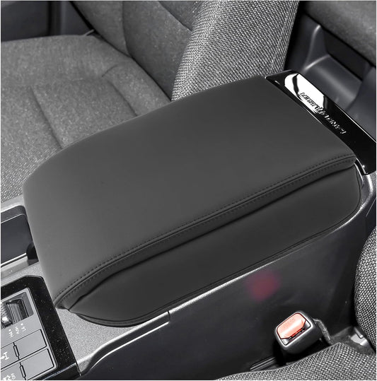 SXCY for 2024 2025 Land Cruiser Armrest Cover for Toyota Land Cruiser 2025 Center Console Cover 2024 2025 Land Cruiser Center Console Cover for 2025 Land Cruiser (Black Line (Pad))