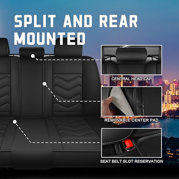 CTDS Car Seat Covers for Honda Accord 2000-2026, Stylish Sport Seat Cover, Premium Nappa Leather Car Seat Cover. Automobile Seat Covers Sets.(Standard 5 Seats/Pure Black)