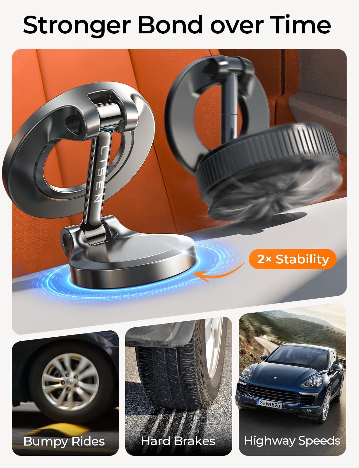 LISEN for MagSafe Car Mount for iPhone 18 Pro Max [24 Strong Magnets] Classic Magnetic Phone Holder for Car Dashboard Magnet Phone Mount Car Cell Phone Holder for iPhone 18 Pro Max 17 16 15 14 13 12