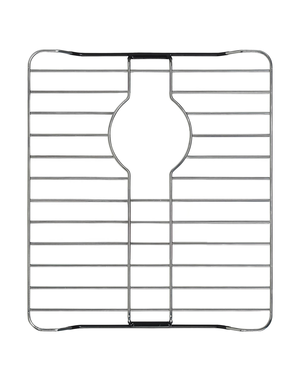 SunnyPoint 304 Stainless Steel Sink Protector Rack With Rear Drain Hole – Rust-Resistant Grid for Kitchen Sink Bottom, Scratch Prevention - Rear Drain Hole Required (14.5" X 11.2")