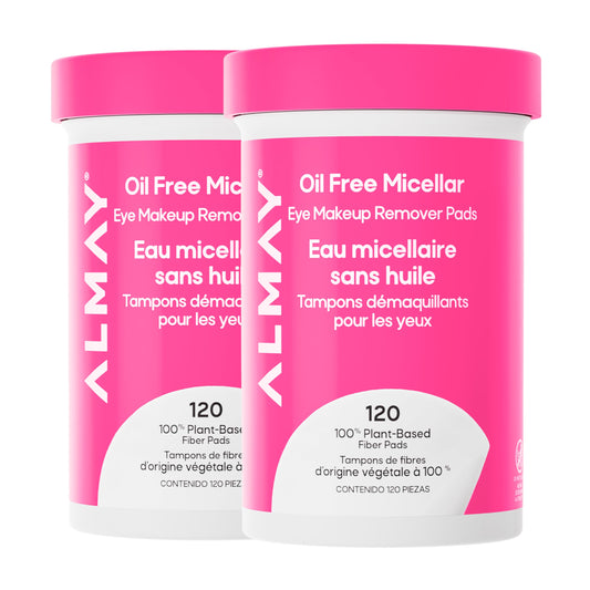 Almay Oil-Free Micellar Eye Makeup Remover Pads, 2 Pack