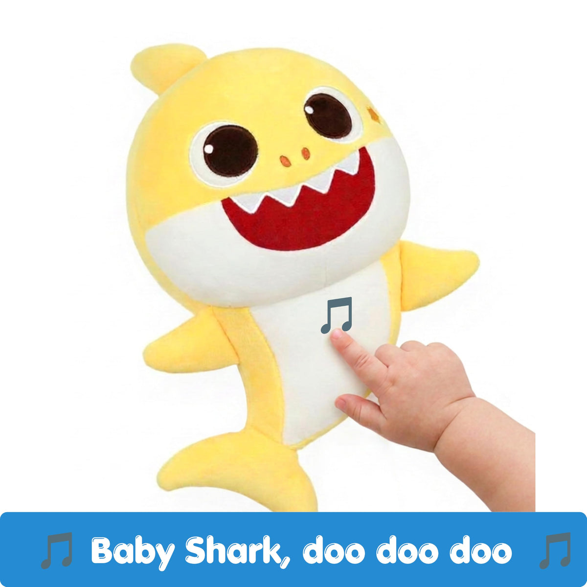 Pinkfong Baby Shark Singing Plush Toy - 13" Soft Huggable Stuffed Animal, Washable, Interactive Musical Toy, Baby and Toddler Gift, Ages 18 Months+