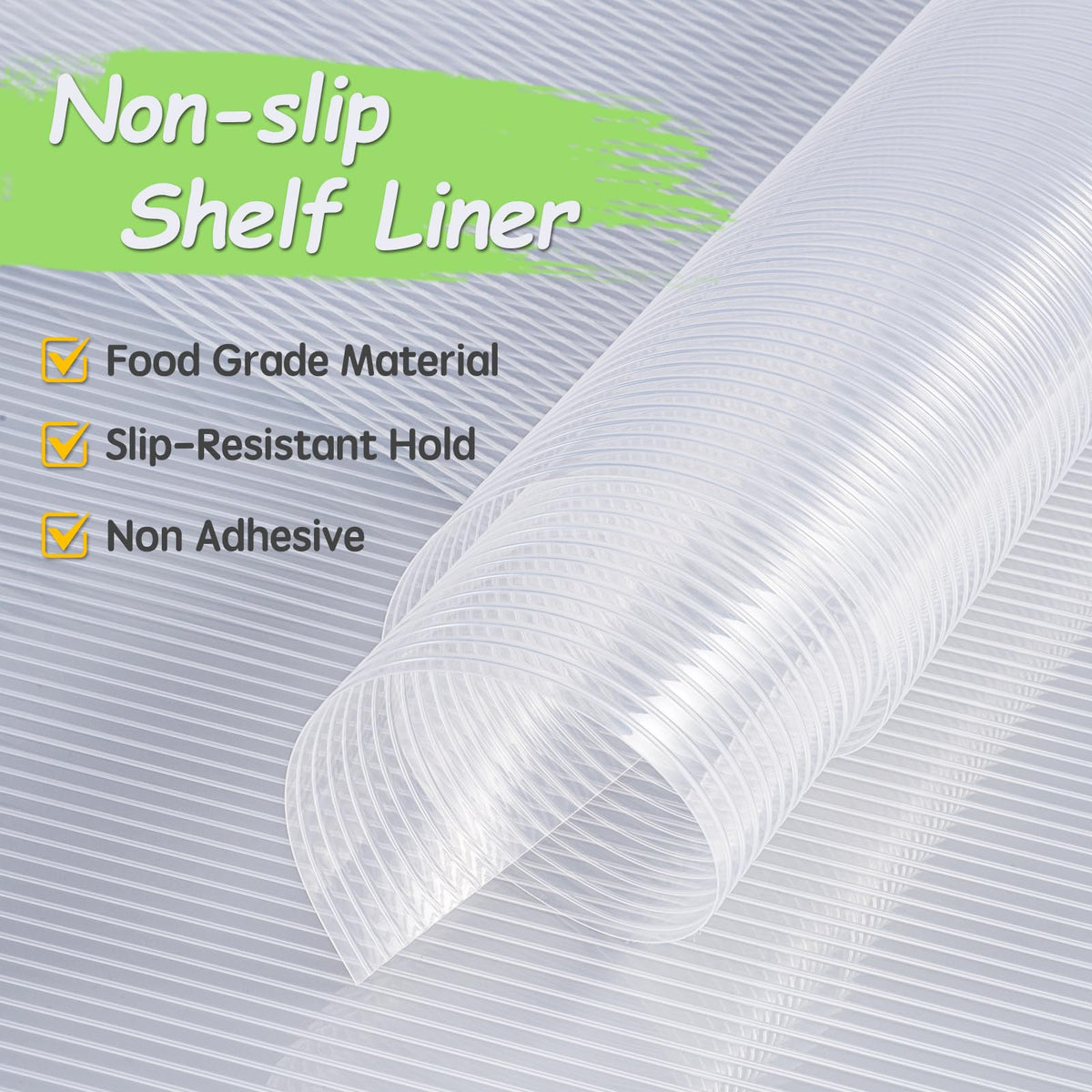 Songrey Waterproof Shelf Cabinet and Drawer Liner, 12IN x 20FT, Clear
