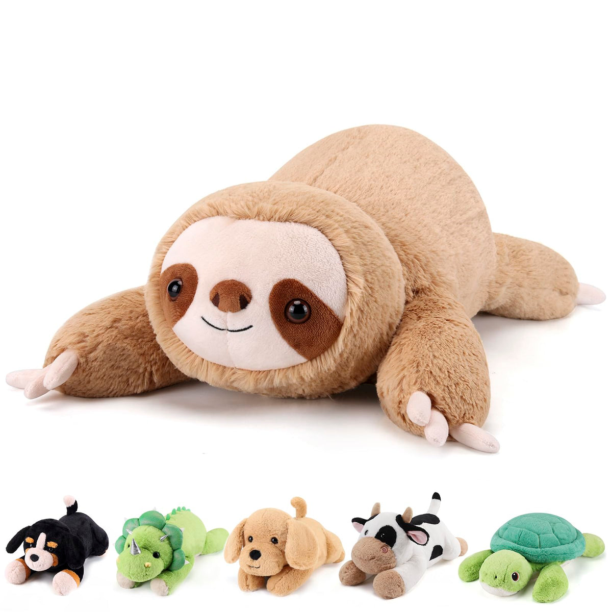 gnomantic Sloth Weighted Stuffed Animals, Plush Pillow for Kids