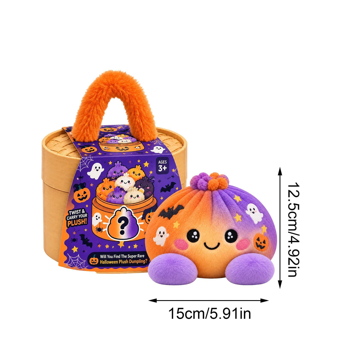 Halloween Dumpling Plush Toy Cute Soft Slow Rise Plush Dumpling for Adults