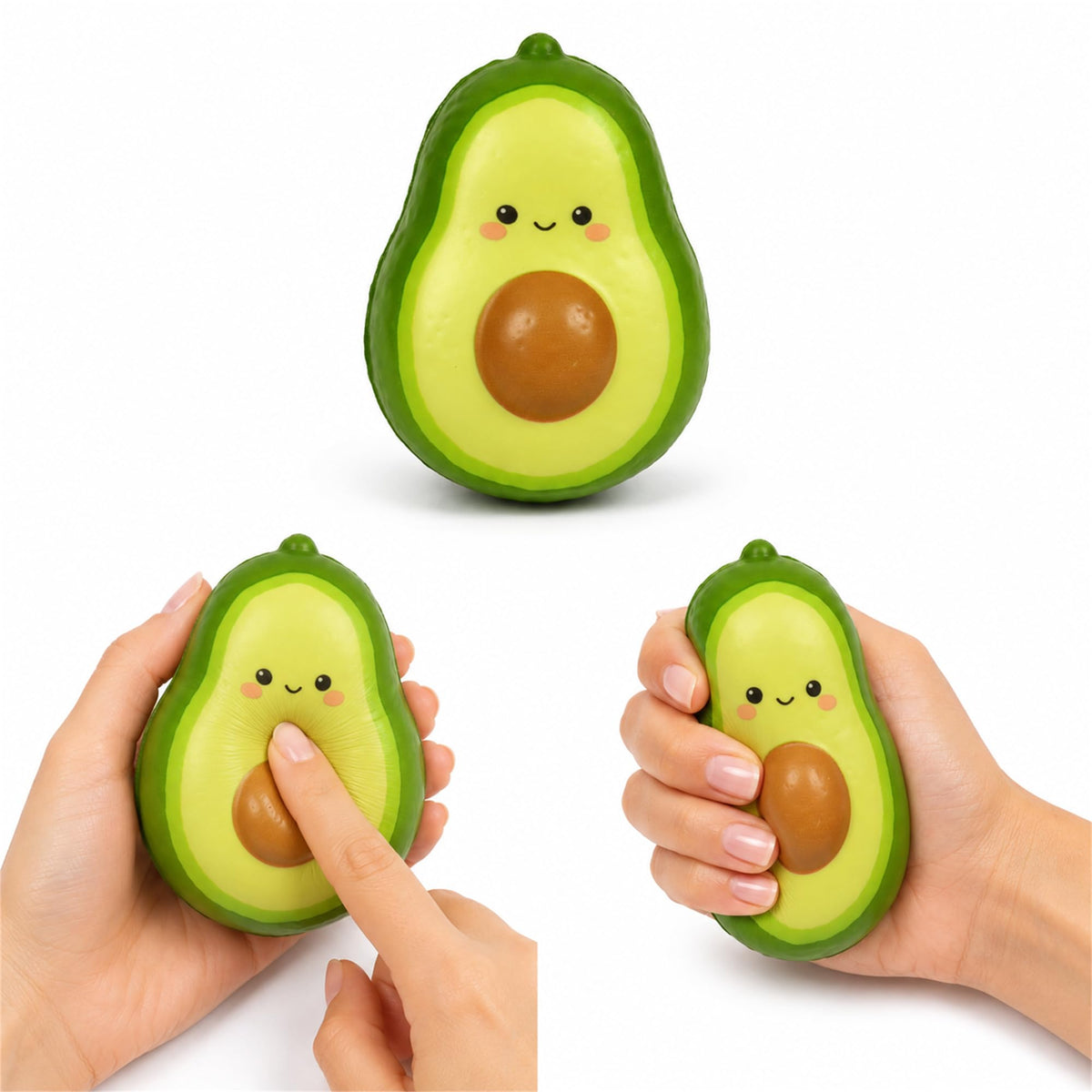HT Avocado Squishy, Soft Slow Rising PU Foam Squeeze Toy, Butter Stick Sensory Fidget Toy for Desk, Travel, Party Favors and Gifts