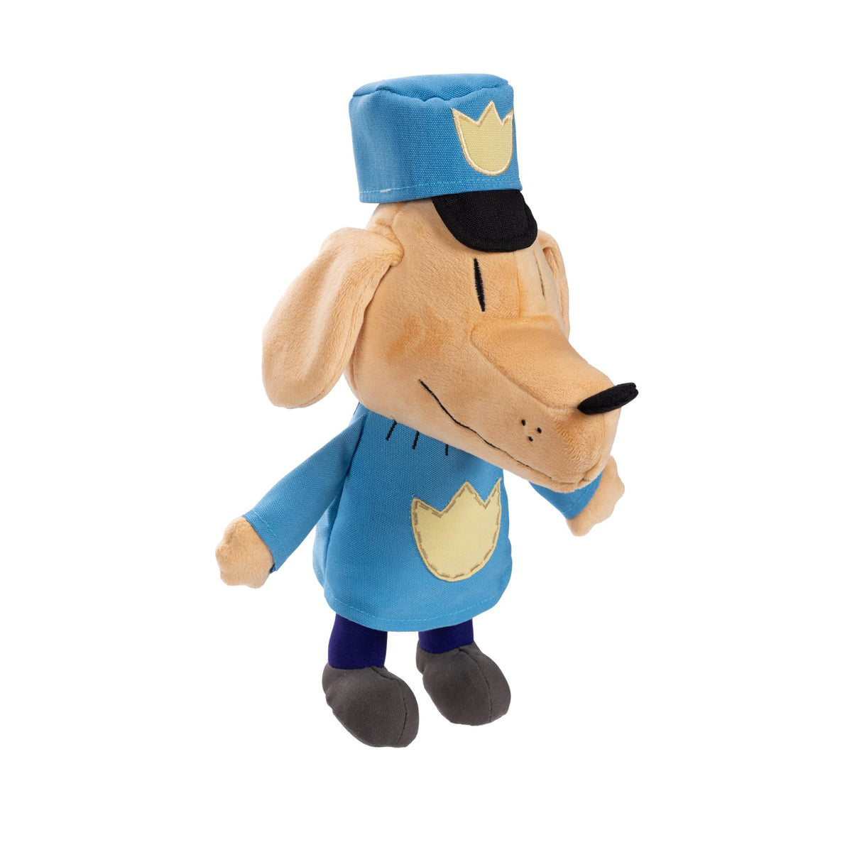 JAKKS Pacific Dog Man Feature Plush, Ears Flip Up and Down, Squeeze for Fun Sound Effect, Toot! Collect All Dogman Plush, Based on The Dog Man Movie