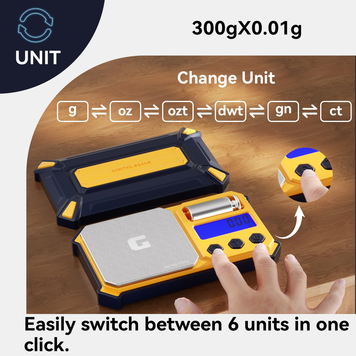GRAM PRES Digital Pocket Gram Scale 300g x 0.01g Accuracy, Small High