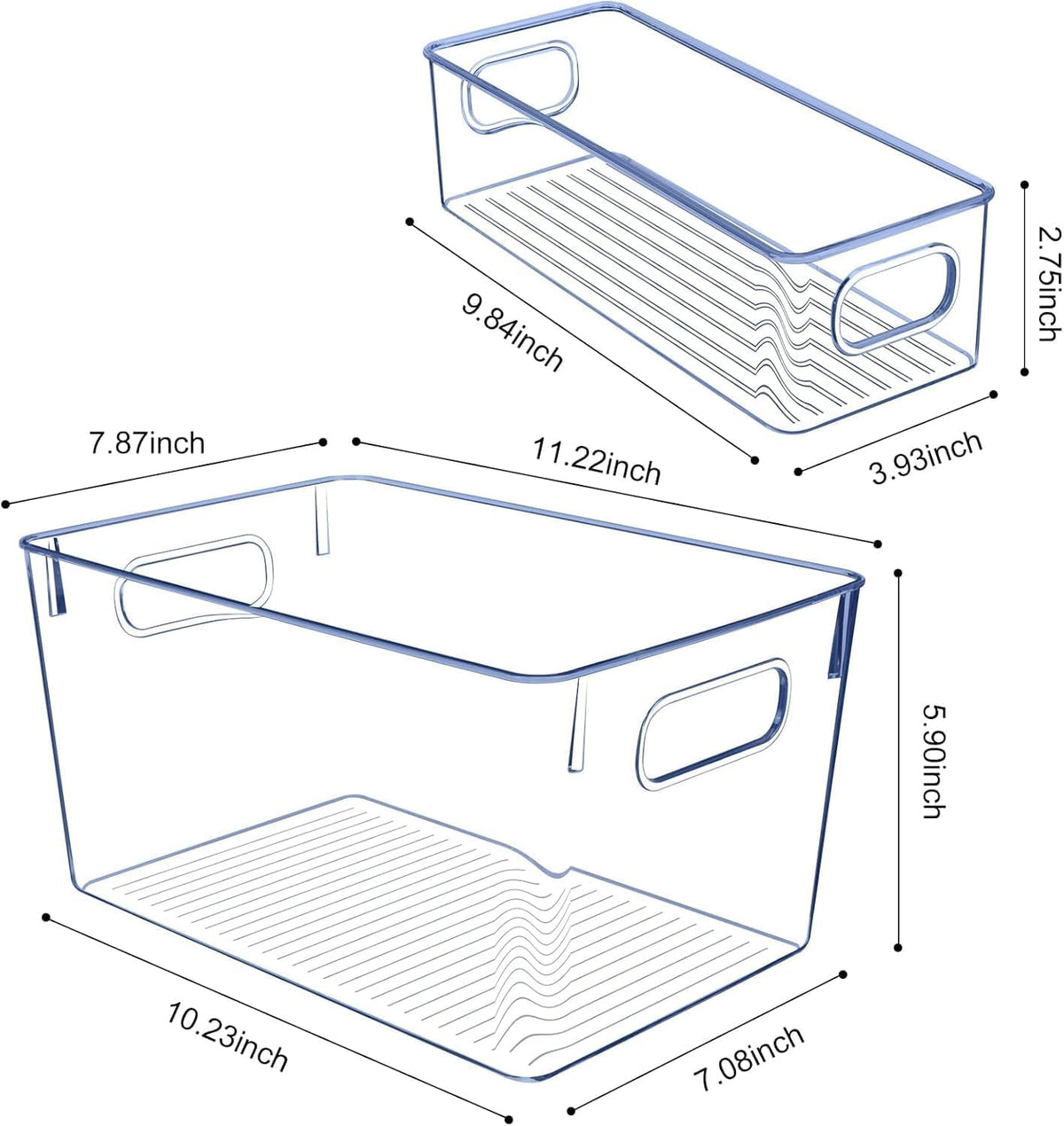 SKTWEEWKTS Set of 8 pantry organizers and storage, Clear Plastic Storage Bins for Kitchen Organization, Freezer Storage, Home Edit Containers