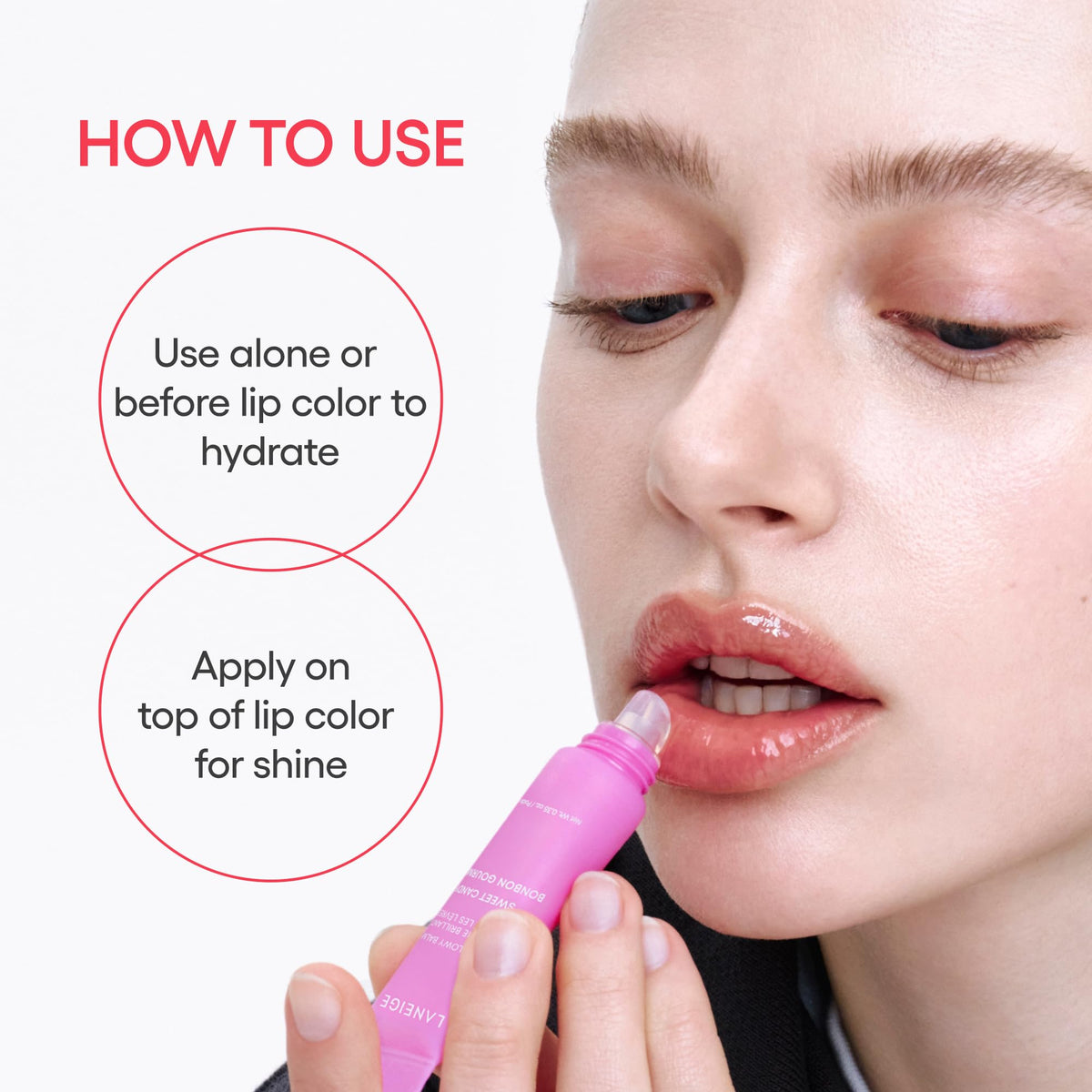 LANEIGE Lip Glowy Balm: Sheer Tinted Lip Treatment Balm Tube with Shea & Murumuru Butters for Hydrating, Moisturizing, Glossy, Non-Sticky Shine, Berry | Korean Skin Care, Gummy Bear