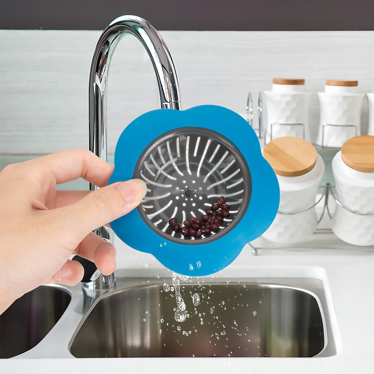 JIANYI Silicone Sink Drain Strainer, 4 Pack