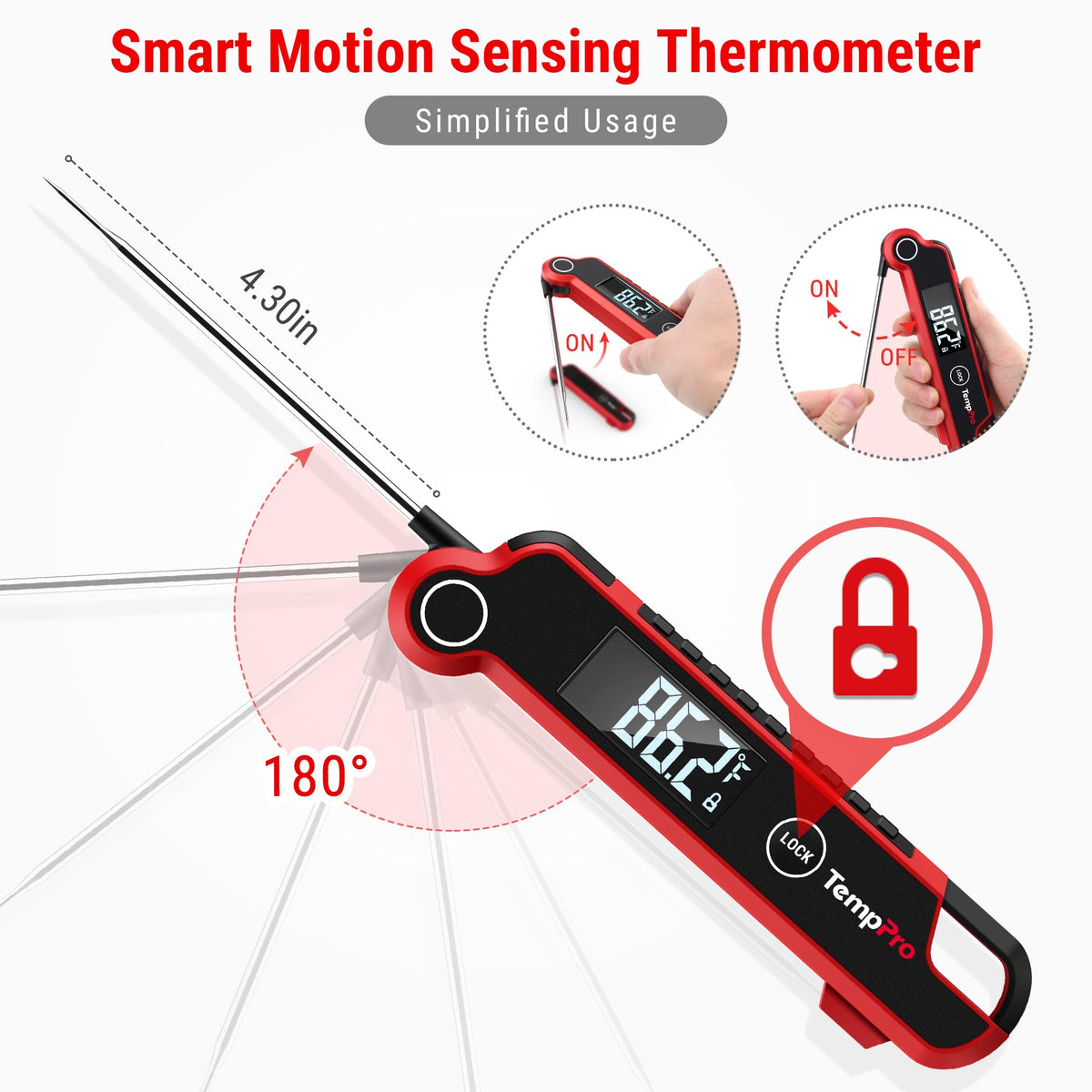 TempPro TempSwift 0.5 SEC Instant Read Meat Thermometer Digital