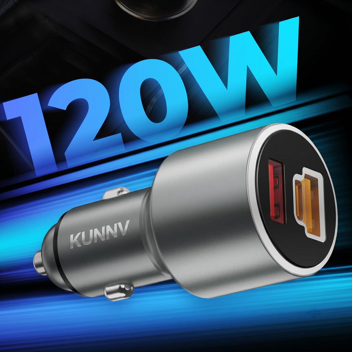 Fast Car Charger 100W for Oneplus 13 13R 12 Ace 11 10 Pro 9 10T 10R 8T 8 7T 7 Pro 6T 9R Nord 2T CE 2 Lite N20 N10 N100, 25W PD PPS LED 3.3ft Fast Charging Cable