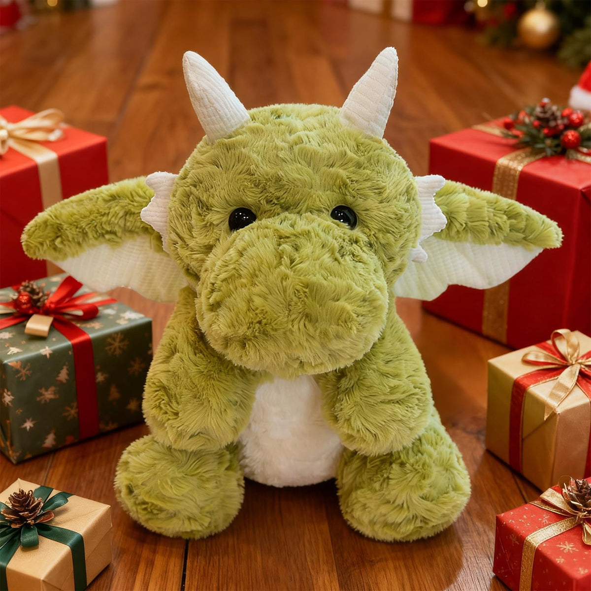 SUSULF Little Flying Dragon - Stuffed Animal Plush Toy Gifts（Green,7.87in）