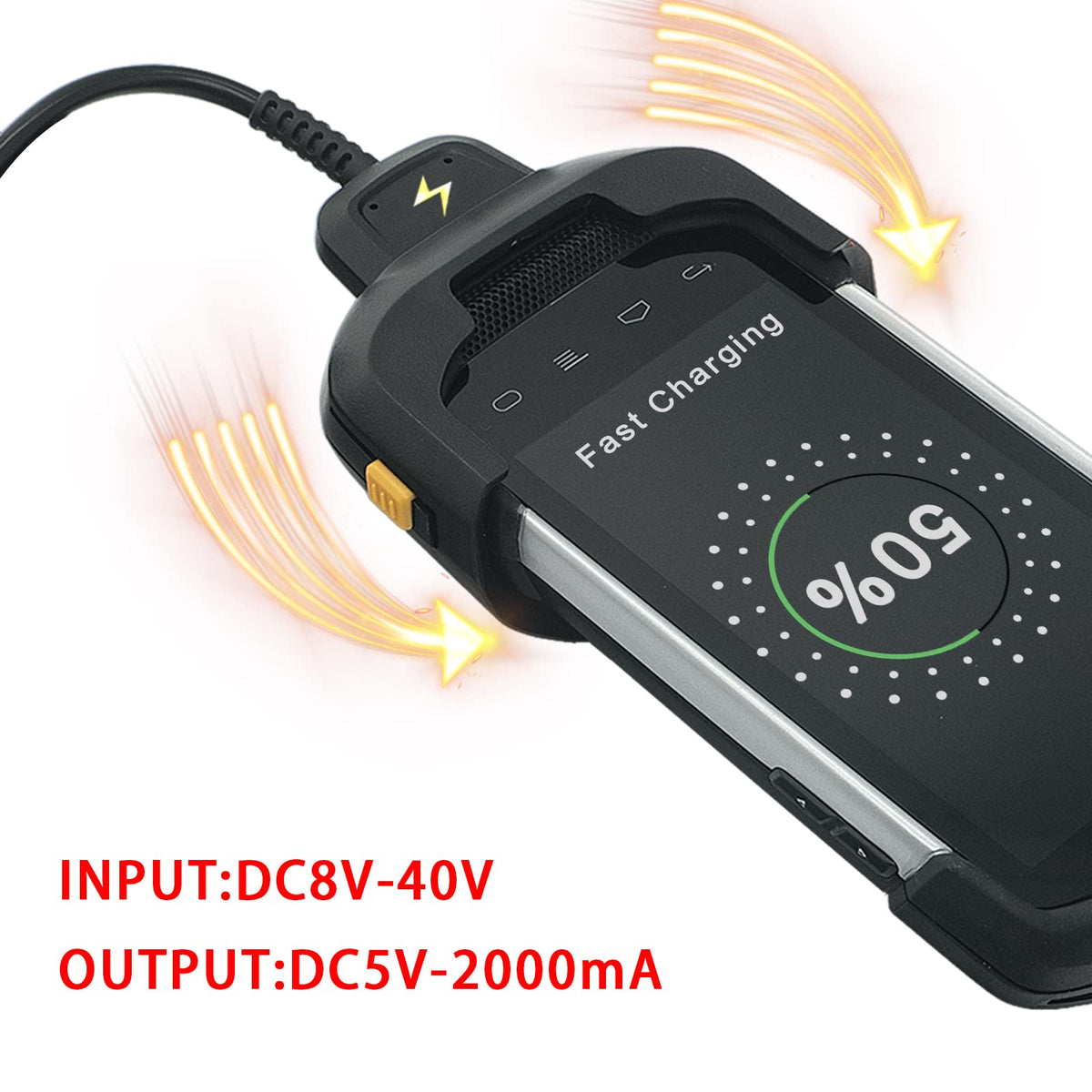 Scanner Charger,Vehicle Charger Cable Car Charger for Zebra Symbol TC70 TC77 TC70X TC72 TC75,Android Barcode Scanners