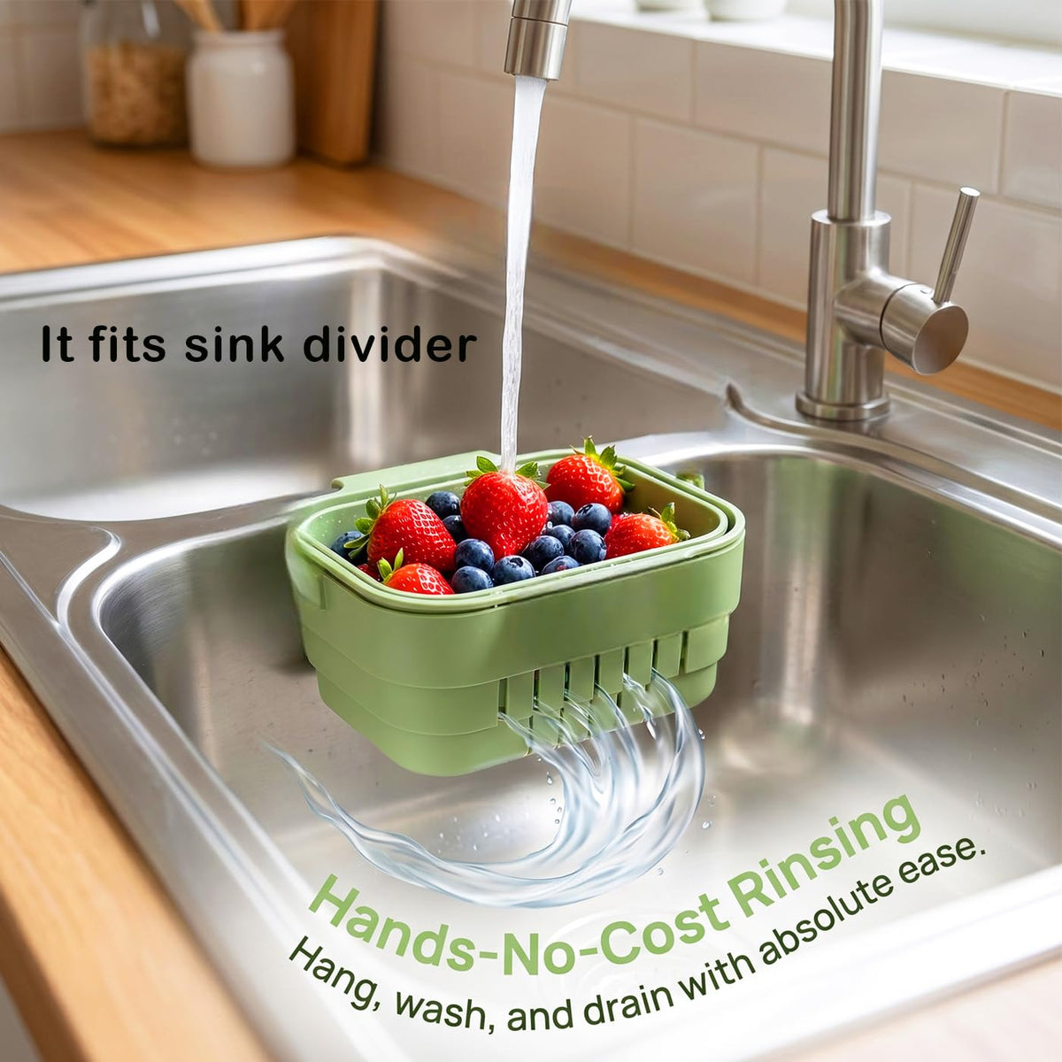 Kitchen Foldable Hanging Sink Drain Basket - Faucet Hanging Strainer Basket