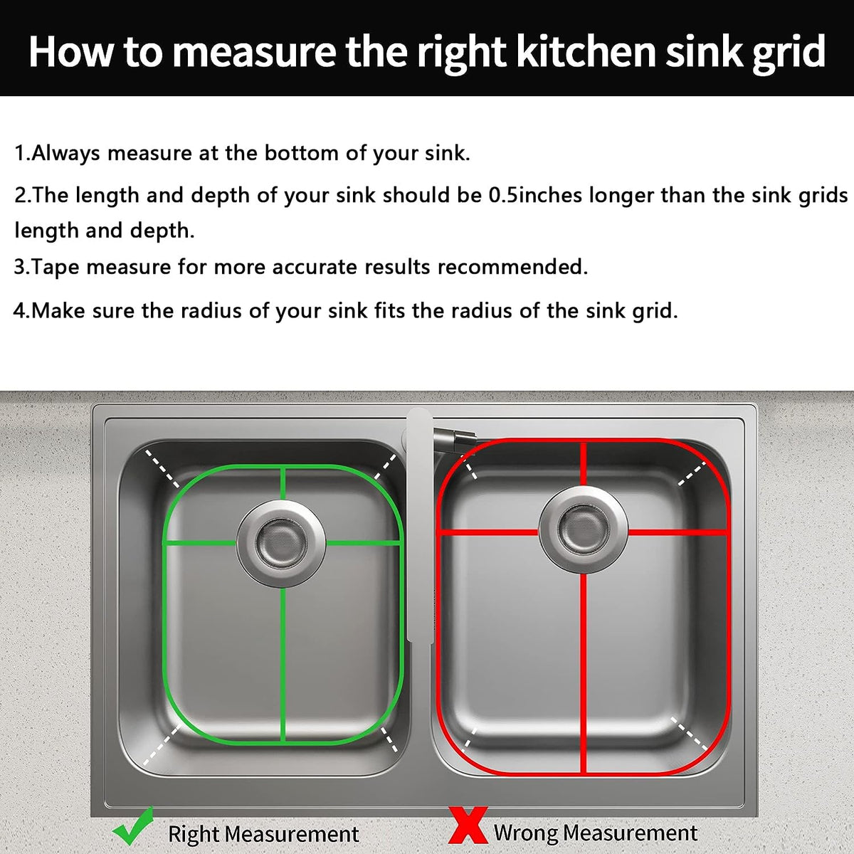 jkxoo 2Pack Stainless Steel Sink Protectors, 13.1''x11.6''x1''