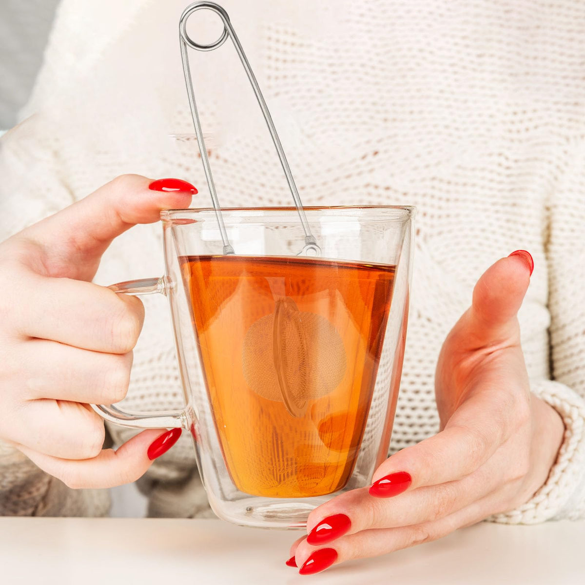 Yinder 40 Pcs Snap Ball Tea Infuser Stainless Steel, Silver