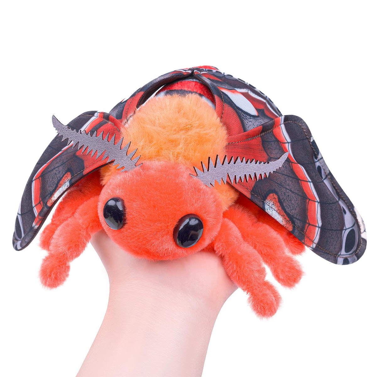 Frankiezhou Home Little Cecropia Moth Plush Toy - Realistic Cecropia Moths Stuffed Animal Keychain Toys, Cute Plushie Figure as Gift for Your Friends