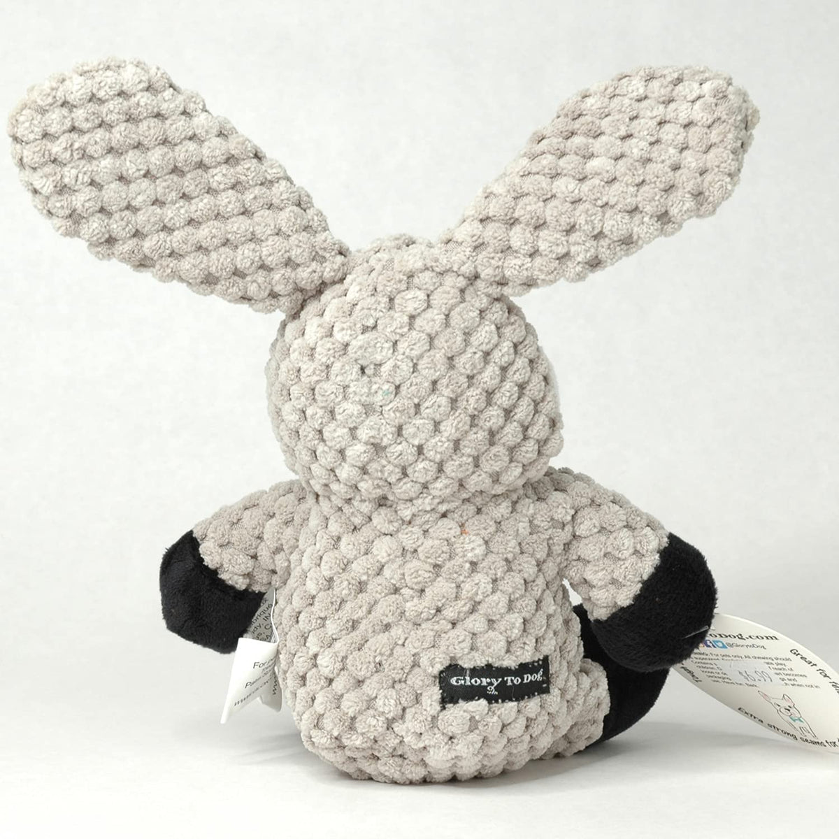 Glory To Dog Barnyard Rabbit Plush Toy for Small Dogs and Puppies