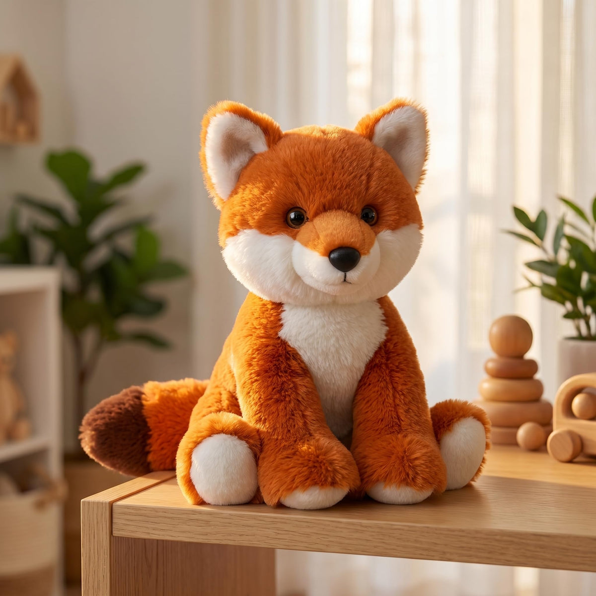 Fox Stuffed Animals Soft Plush Cute Doll for Boys Girls 8 in (huli zuokuan)
