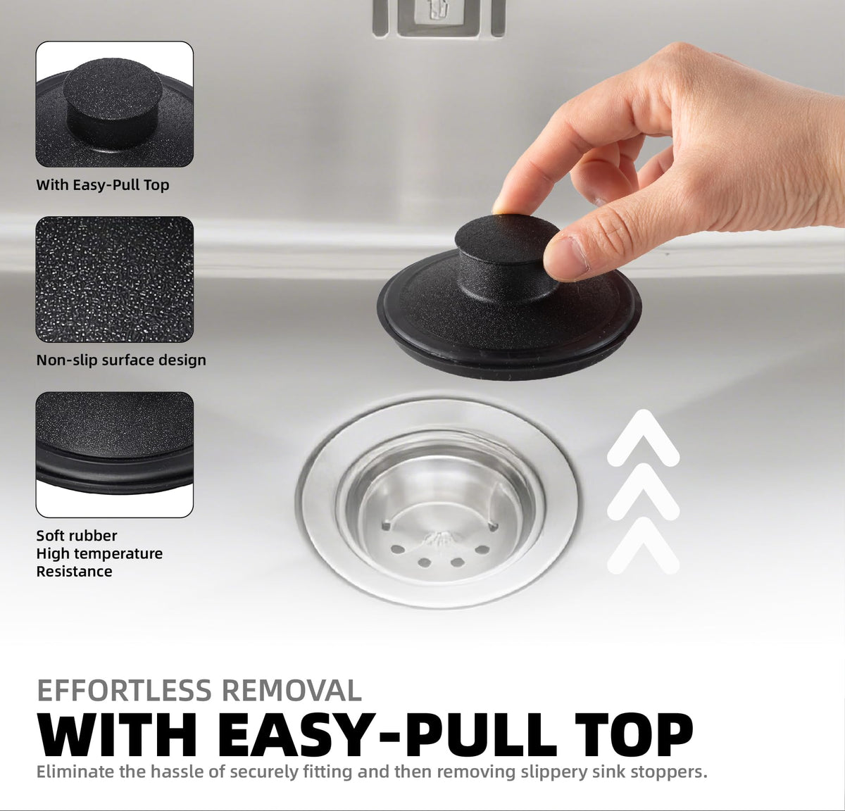 RQYEKDO 3-1/2" Kitchen Garbage Disposal Stopper Universal Drain Plug