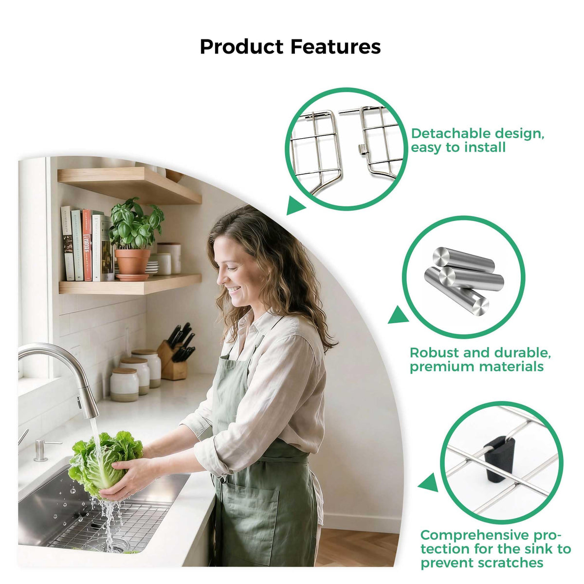 26-3/16"x14-5/16" Stainless Steel Sink Grid Bottom Protector Rack