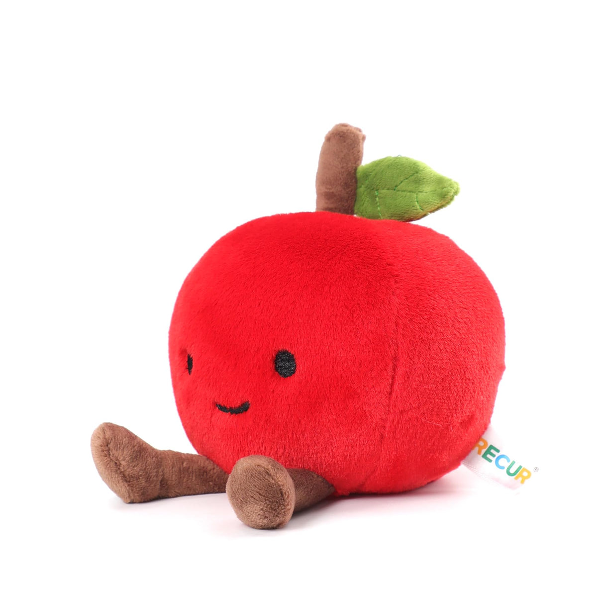 RECUR Apple Fruit Stuffed Animals Toy,Soft Fruit Plush,Cute Apple Plushie 8 Inches,Adorable Gift for All Ages