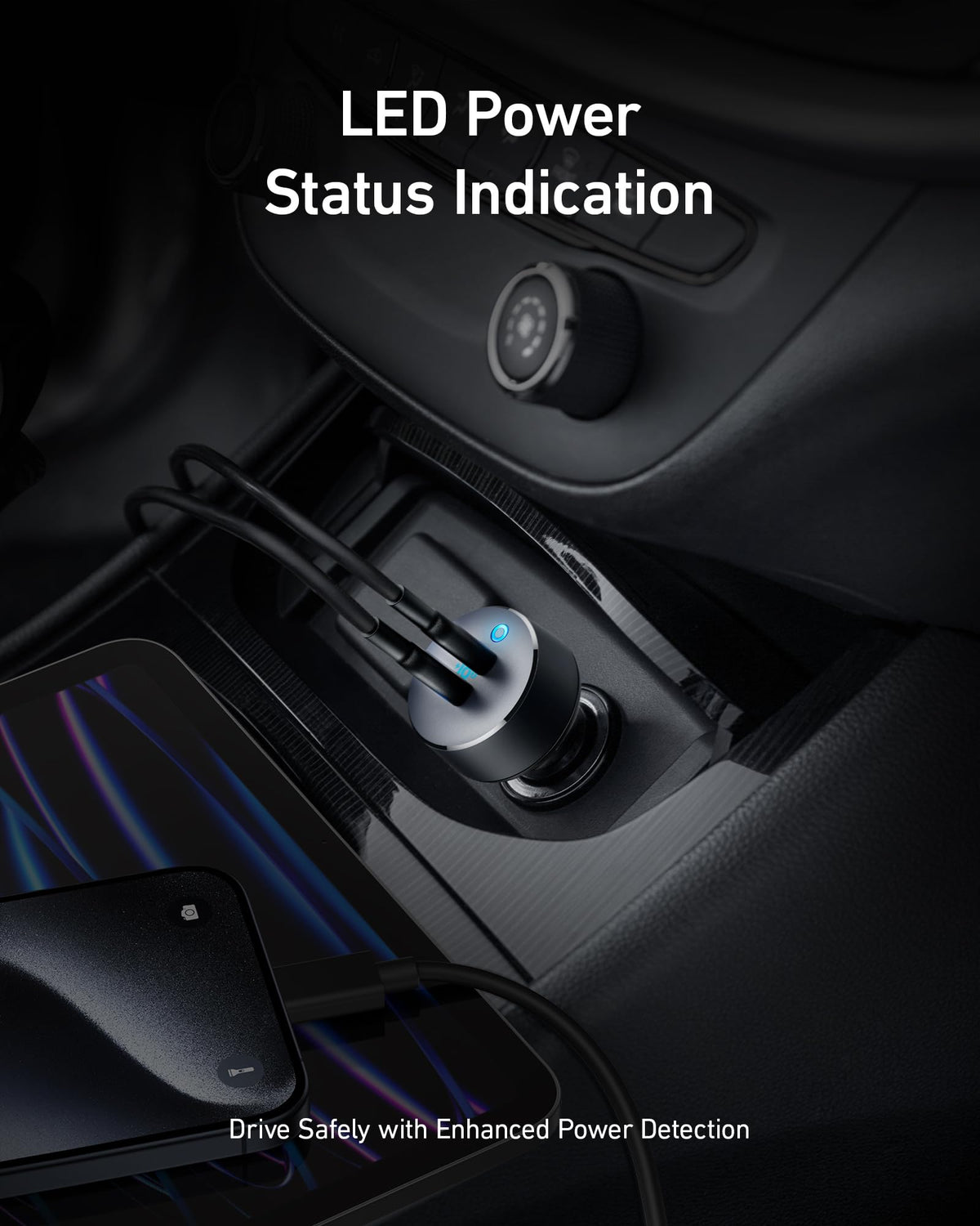 Anker 40W 2-Port PowerIQ 3.0 USB C Fast Charging Car Charger