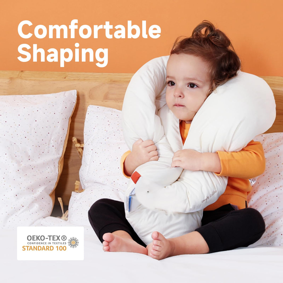 Choc chick Toddler Body Pillow,36x27in Swan Shape Hug Pillow for Sleeping