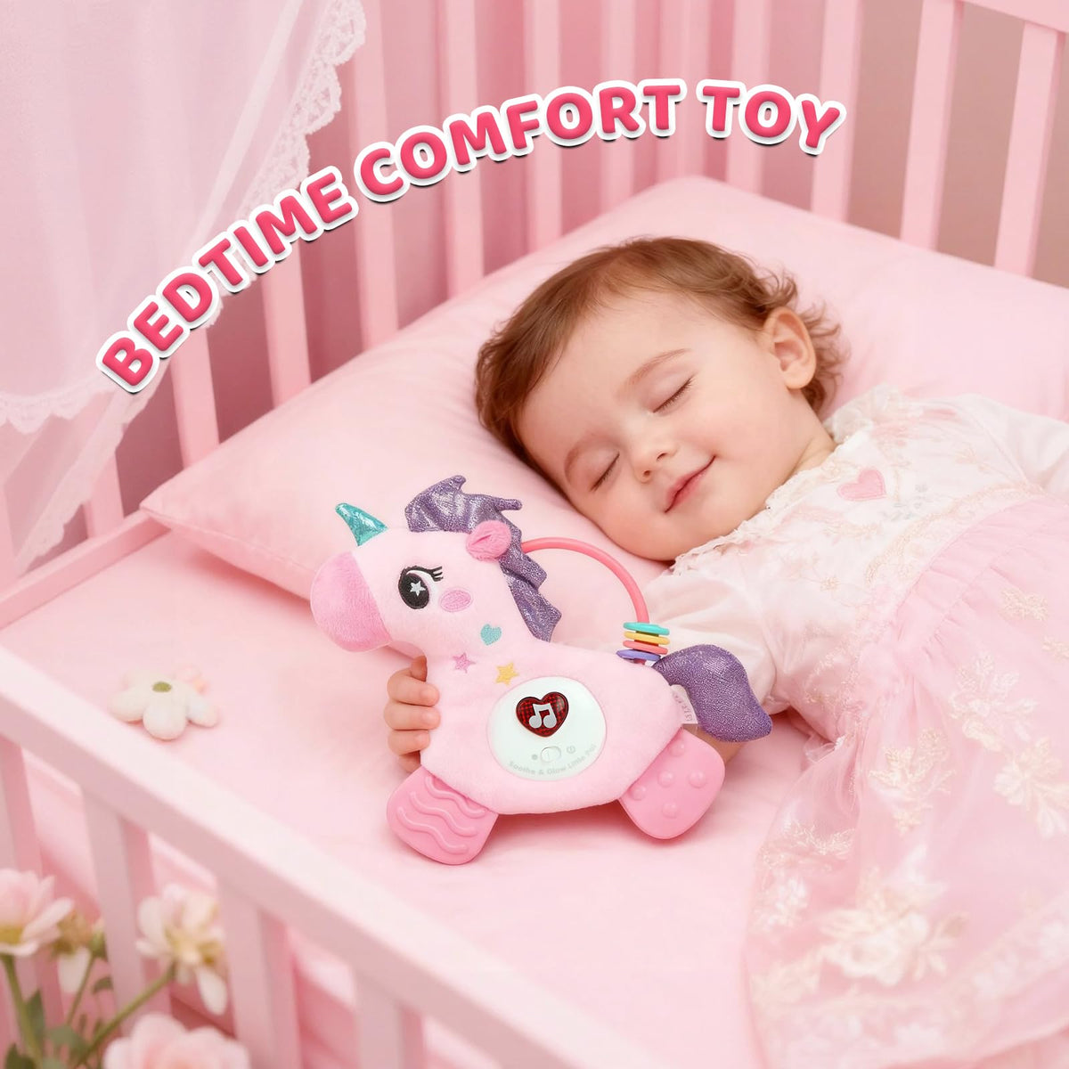 Baby Musical Activity Soft Toys with Sound & Light, Sensory Toys for Infant