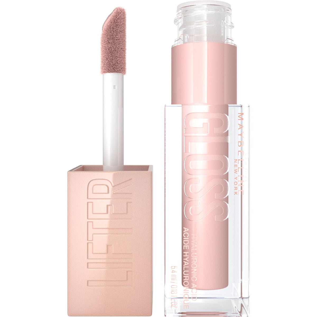 MAYBELLINE Super Stay Vinyl Ink Longwear No-Budge Liquid Lipcolor Captivated Pink, 0.14 fl oz & Lifter Gloss Hydrating Lip Gloss with Hyaluronic Acid Ice Pink Neutral, 0.18 Ounce