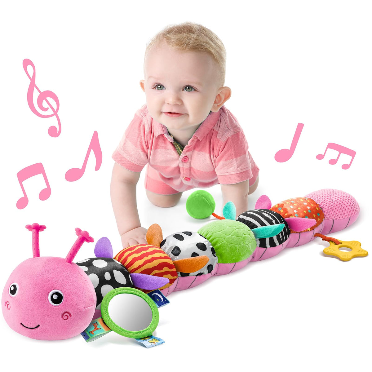 LIGHTDESIRE Baby Toys Musical Caterpillar Soft Infant Toys Stuffed Animals