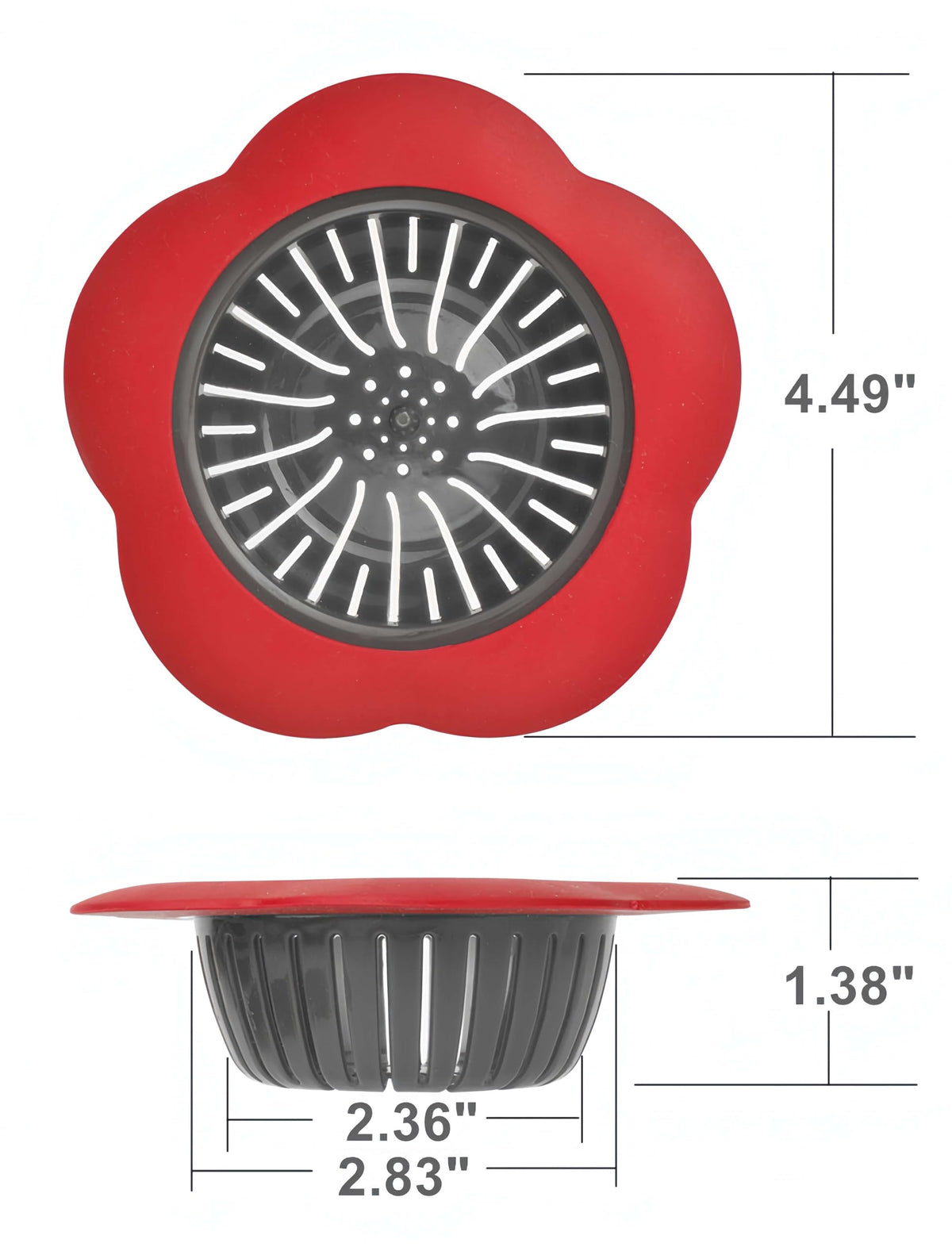 JIANYI Silicone Sink Drain Strainer, 4 Pack