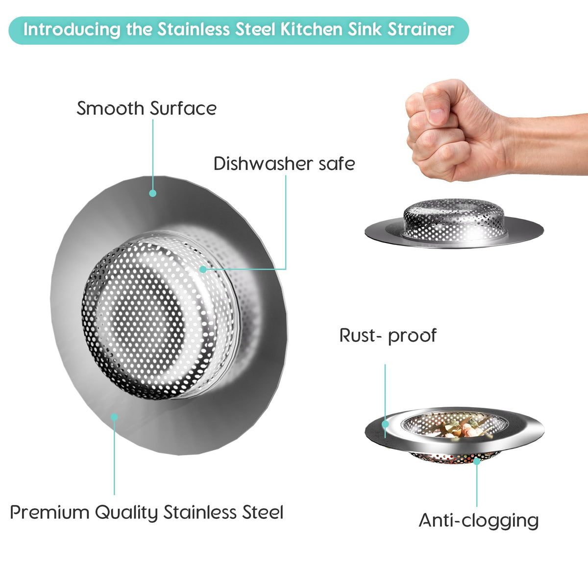 jkxoo 2Pack Stainless Steel Sink Protectors, 13.1''x11.6''x1''
