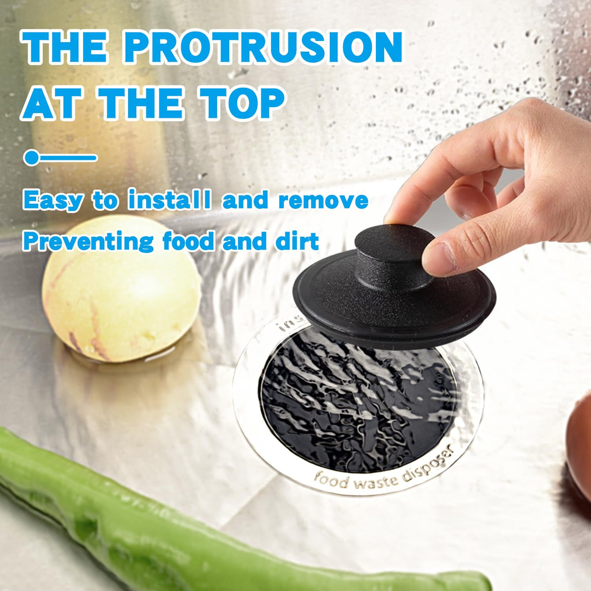 RQYEKDO 3-1/2" Kitchen Garbage Disposal Stopper Universal Drain Plug