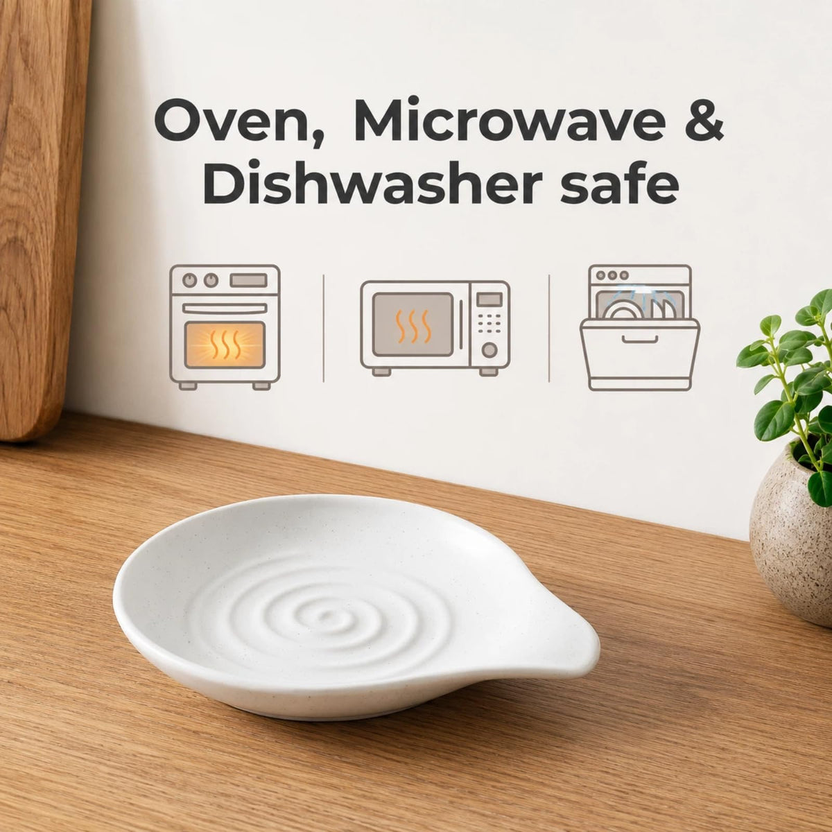 MANSWIN Spoon Rest for Stove Top, Ceramic Spoon Holder for Kitchen Counter