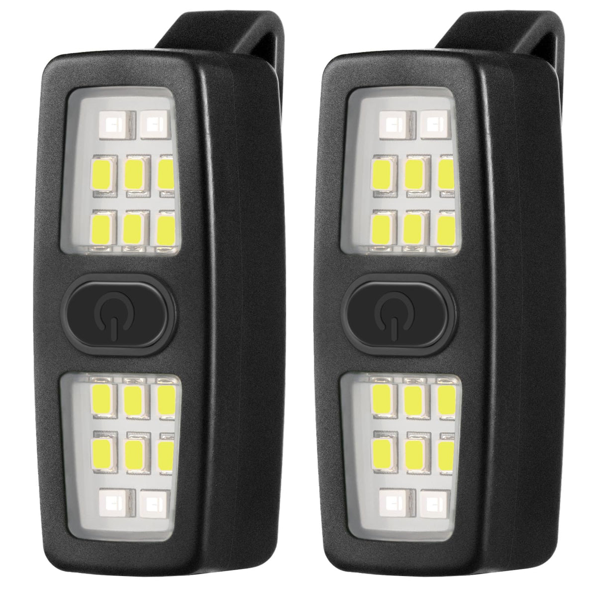 Lembopo Small Rechargeable EDC Flashlight 2 Pack, Clip on Running Lights Gift for Runners, Safety Bike Lights for Dog Walking at Night, Hands Free Running Accessories Gear for Women Men
