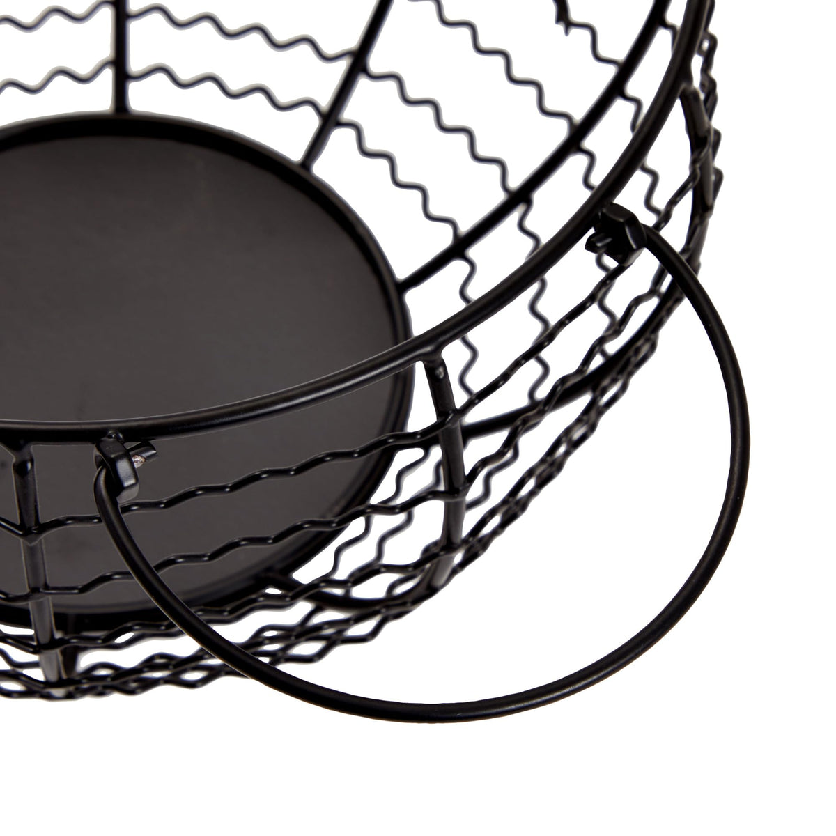 Juvale Egg Holder Countertop Wire Basket - 8.2 x 8.2 x 4.9 in, Black Iron Farmhouse Style - Egg Basket Countertop Organizer for Kitchen Decor & Accessories