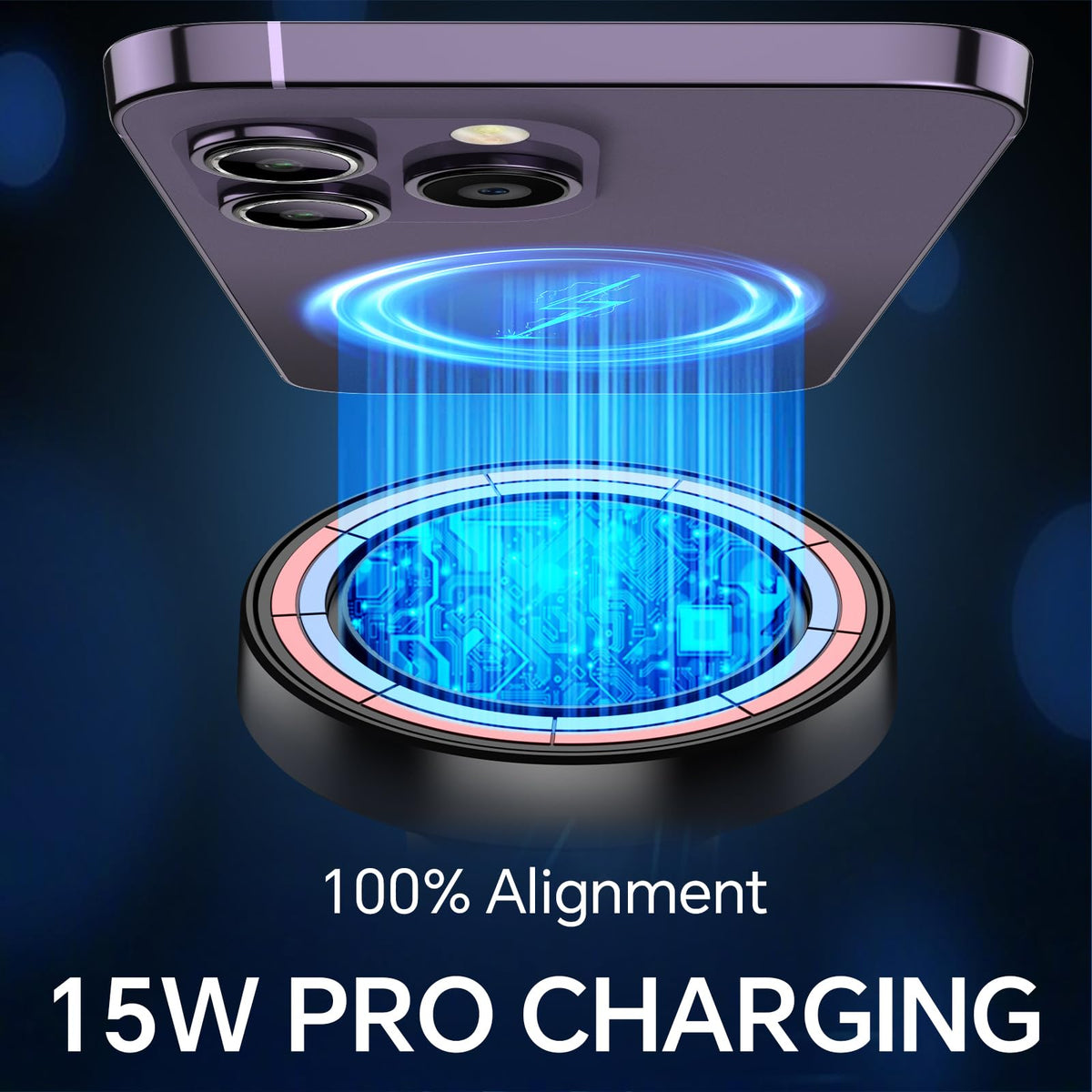 Coolpow for MagSafe Car Mount Charger【Ultra Magnet】Magnetic Phone Holders for Your Car Charger Magnetic Wireless Car Phone Holder Charger Car Accessories for Women Cell Phone Mount for iPhone 17 16 15