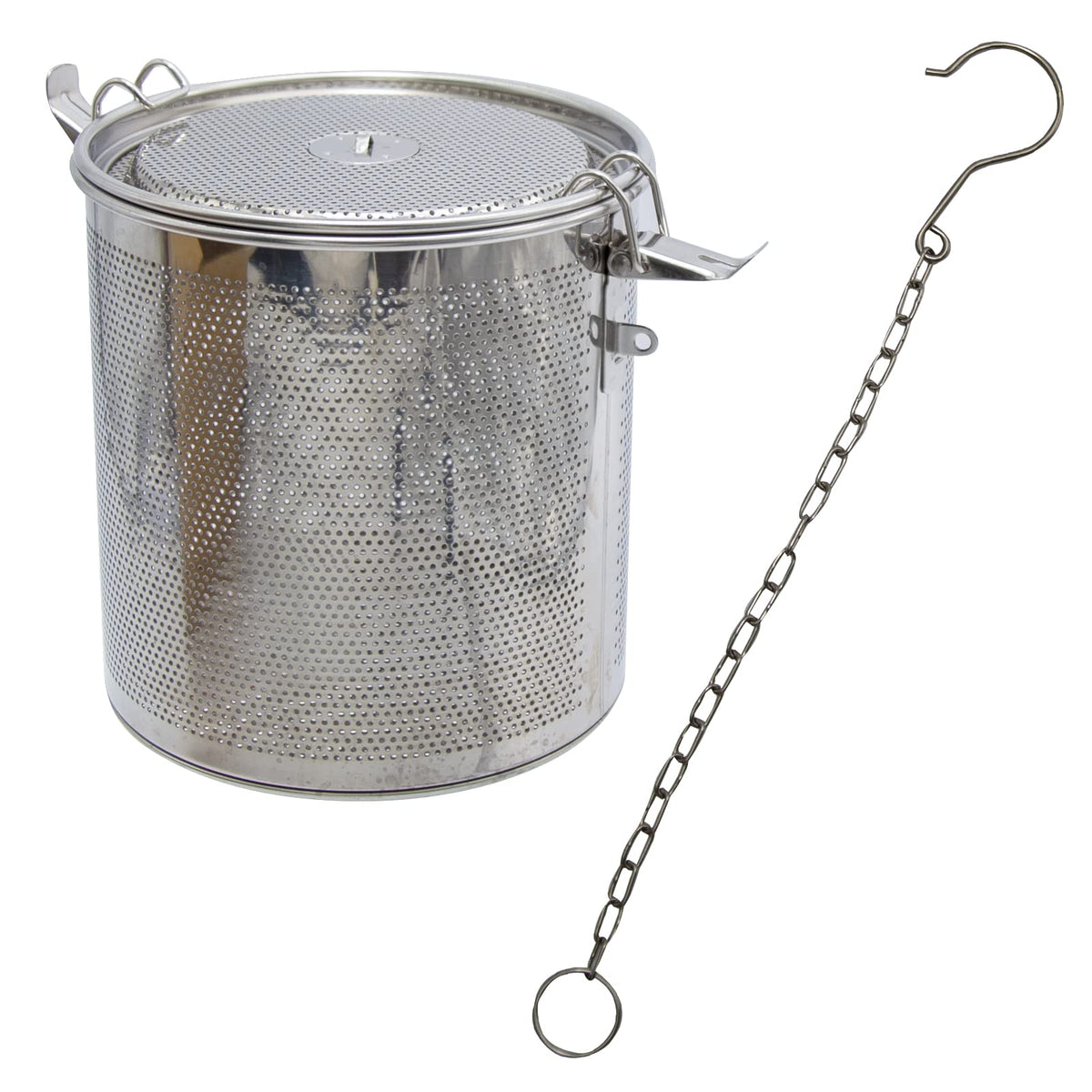 CADUFUELLY 6.3 inch Stainless Steel Tea Ball Seasoning Strainer Infuser Spice Seasoning Strainer Brewing Basket for Kitchen Restaurant